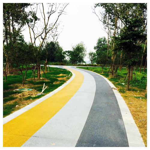 汕尾广陵公园彩色透水地坪